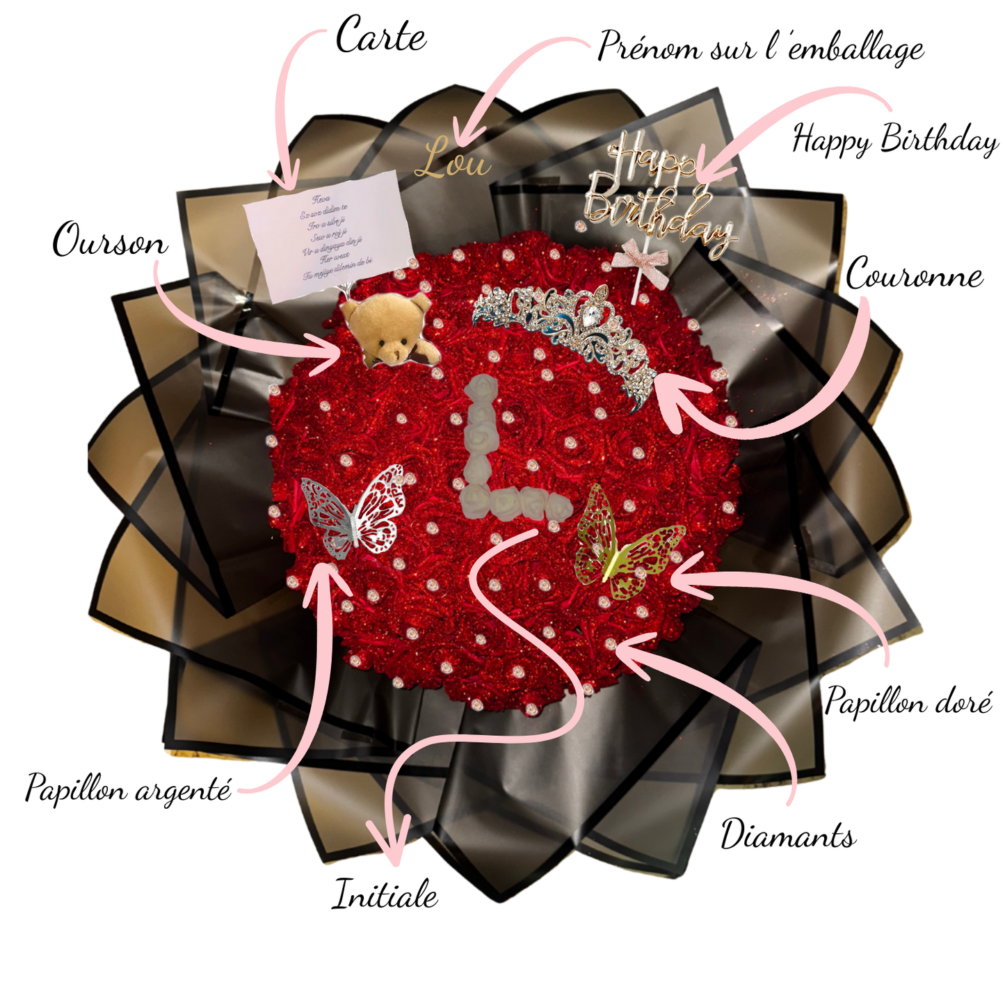 Bouquet Simple de 101 roses