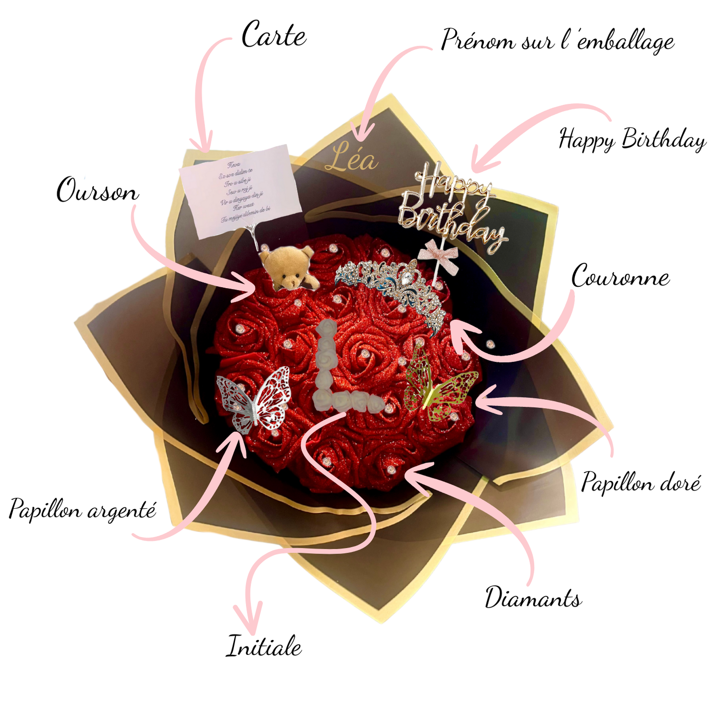 Bouquet Simple de 18 roses