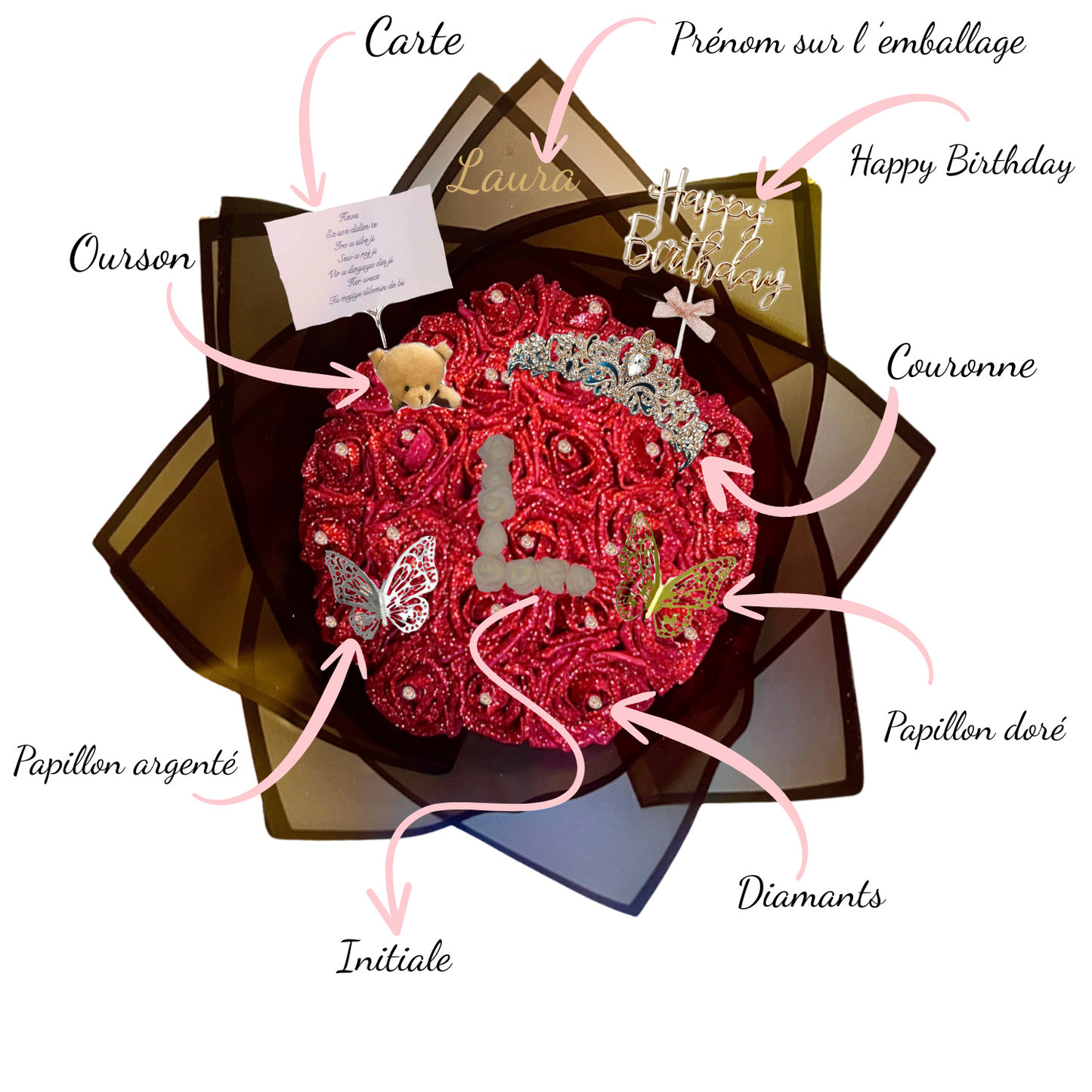 Bouquet Simple de 25 roses