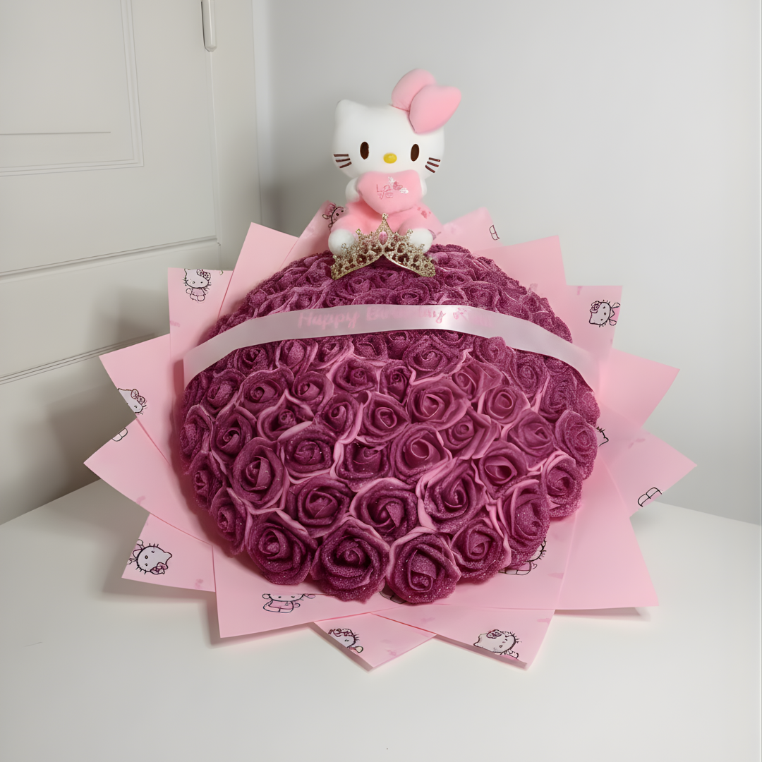 Bouquet Princesse Rose Royale – 60 roses