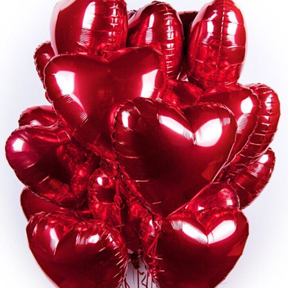 Ballon Coeur rouge gonflé à l'hélium