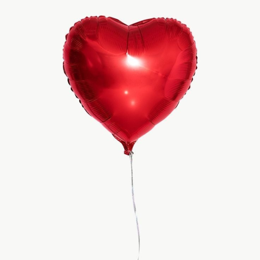 Ballon Coeur rouge gonflé à l'hélium