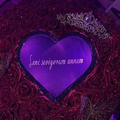 Bouquet Signature de 25 roses avec LED